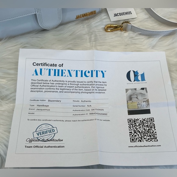 Jacquemus Le Grand Bambino White Leather Bag w/ Gold — Current 2024/2025 Model ✨ - Picture 13 of 14